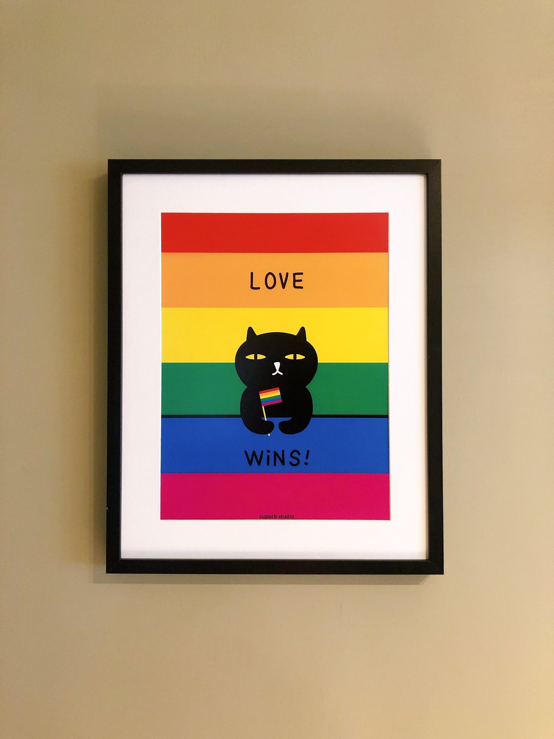 Love Wins 坏猫咪 爱赢了/ 大海报 - 海报/装饰画/版画 - 纸 多色