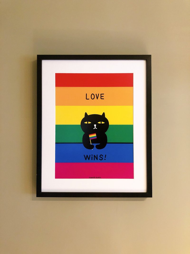Love Wins 坏猫咪 爱赢了/ 大海报 - 海报/装饰画/版画 - 纸 多色