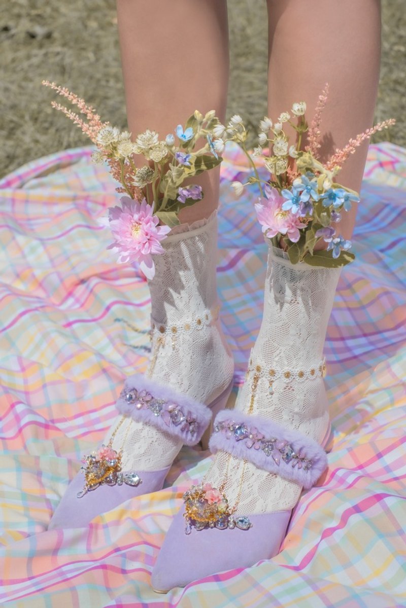 花鹿皇后两用鞋夹套装 - 其他 - 粘土 粉红色