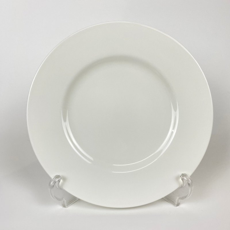 【NARUMI】Wide White广缘纯白骨瓷23cm沙拉盘 - 盘子/餐盘/盘架 - 陶 白色