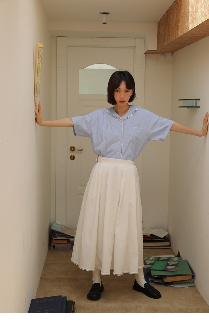 oddmaker纯色半身裙女夏季高腰a字长裙子半裙中长款百搭显瘦裙夏 - 裙子 - 棉．麻 