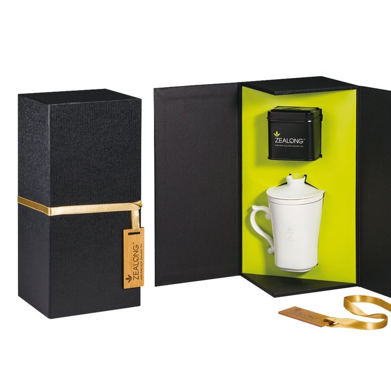 【御玺雅沏礼盒 新西兰玺龙茶】有机乌龙茶60g+玺龙独享杯三件组 - 茶 - 其他材质 黑色