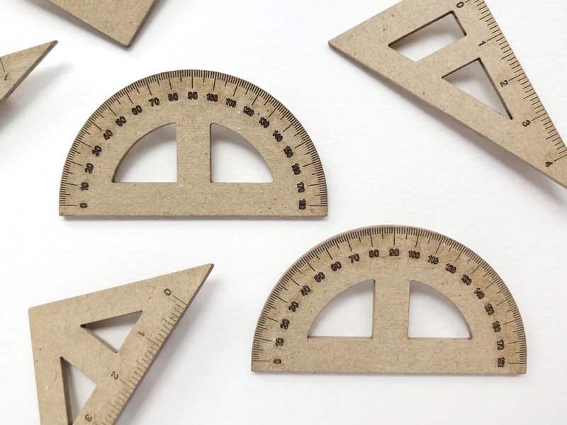 纸制 量角器胸针 - 胸针 - 纸 