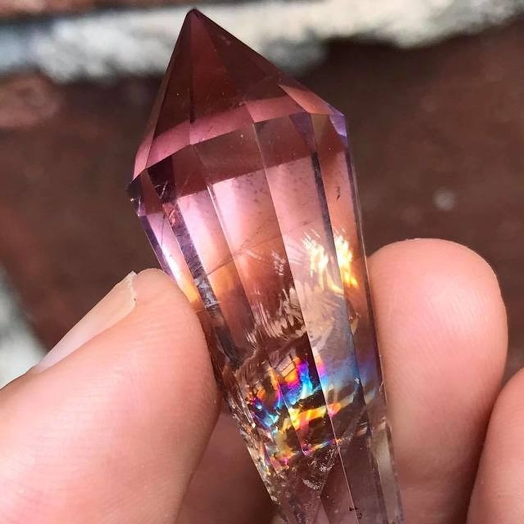 【Lost and find】天然石 彩虹光 紫黄晶 镀彩黑胆 黄水晶 项链 - 项链 - 宝石 多色