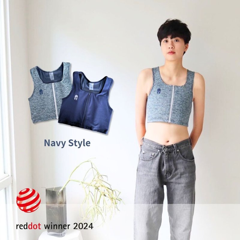 Navy Style 红点设计奖-空气流亲肤透气束胸-拉链-海军风限量组 - 女士内衣裤 - 其他材质 蓝色