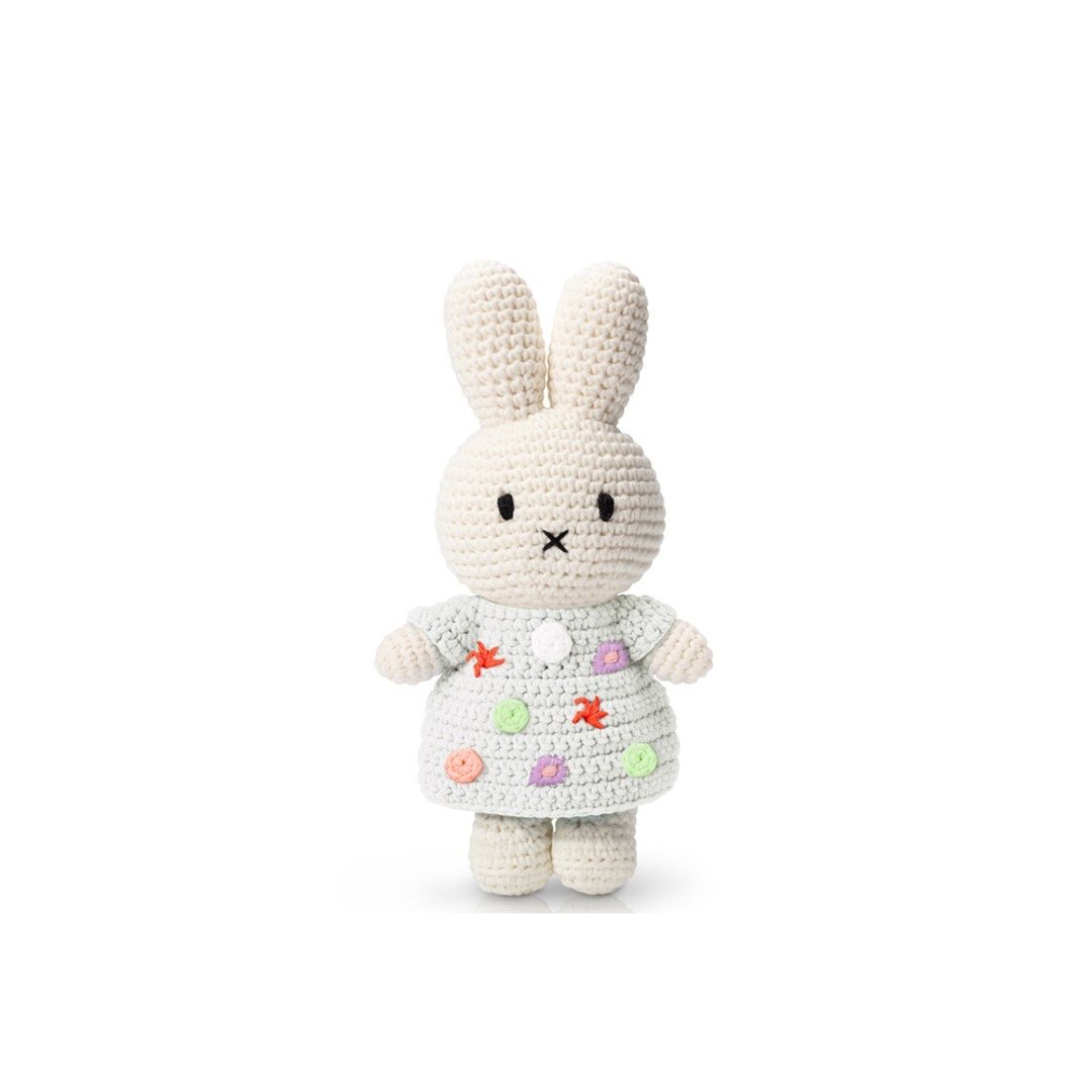 荷兰 Just Dutch | Miffy 米菲兔和她的梵高50周年连衣裙 - 玩偶/公仔 - 棉 绿色