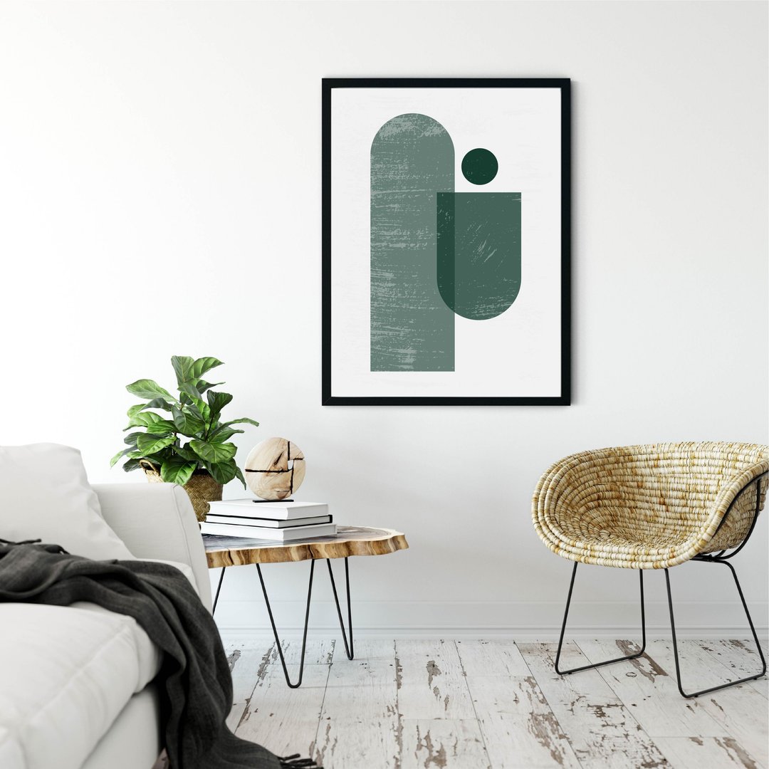 Electronic file, mid century modern art, green home decor, abstract art - 海报/装饰画/版画 - 其他材质 绿色