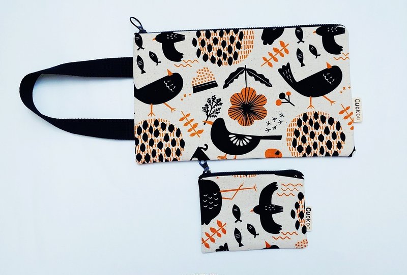 手提袋+零钱包 手机袋 杂物收纳袋 2件优惠组 - 手提包/手提袋 - 棉．麻 多色