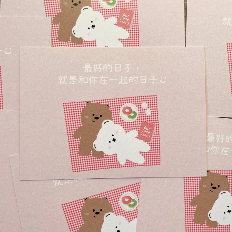 #41 _smallthings 插画明信片(野餐) - 卡片/明信片 - 纸 粉红色