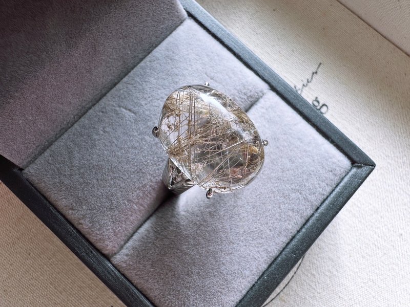 魔鬼银钛发・幽灵共生水晶银戒 - 戒指 - 水晶 