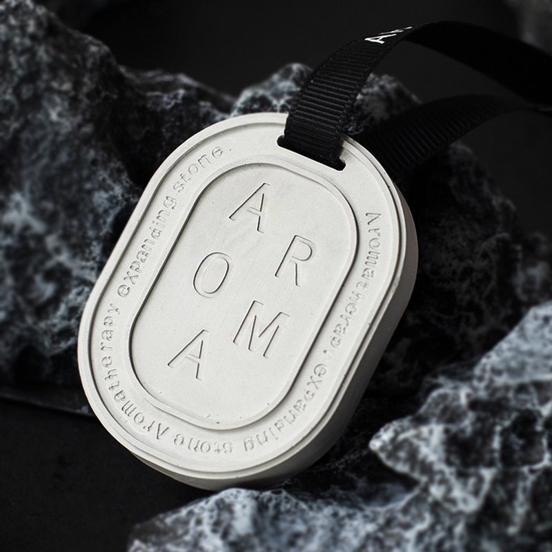 Aroma 硅藻土扩香石 香氛挂片 扩香片 纯精油挂饰(灰/白) - 香薰/精油/线香 - 其他材质 