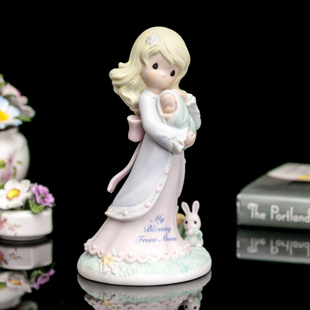 美国 Precious Moments 怀里的第一道光 2007 水滴娃娃母爱生日礼 - 玩偶/公仔 - 瓷 