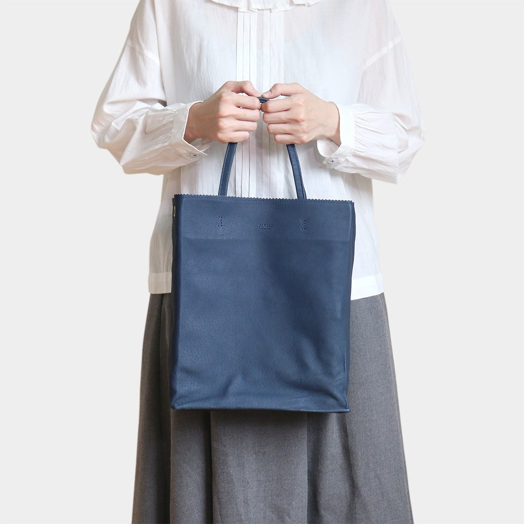 paper tote bag (s) : 海军蓝 (3Way 包款) - 手提包/手提袋 - 真皮 蓝色