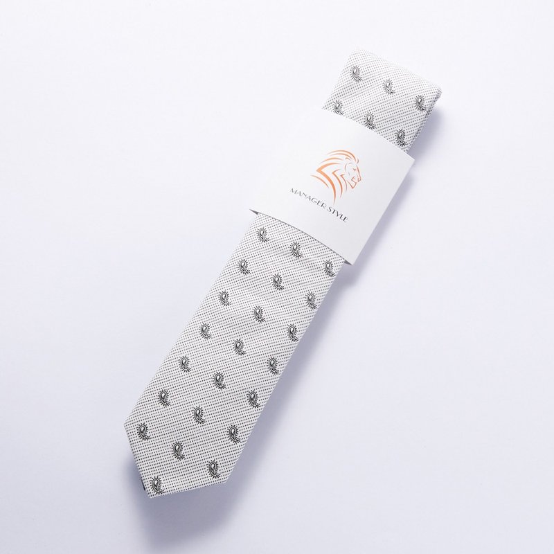 C0615-14 - 领带/领带夹 - 棉．麻 黑色