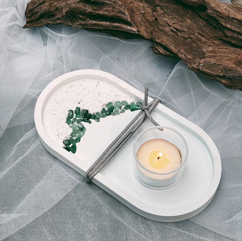 【新年开运礼盒】水晶香氛石膏盘-开运小物(可选设计师指定香氛水 - 香薰/精油/线香 - 水晶 