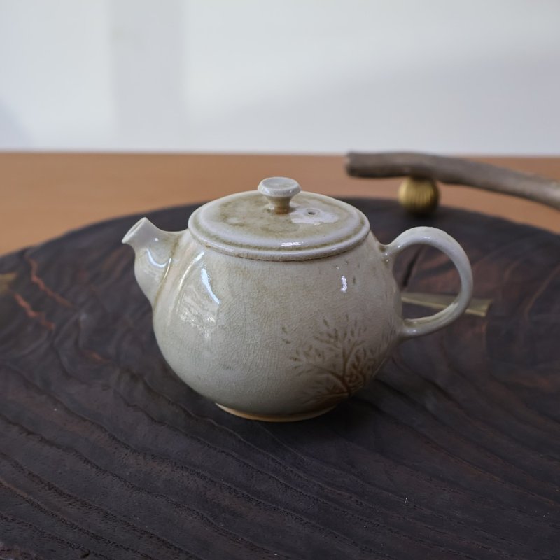 树翠玉 柴烧陶手工茶壶 - 茶具/茶杯 - 陶 绿色
