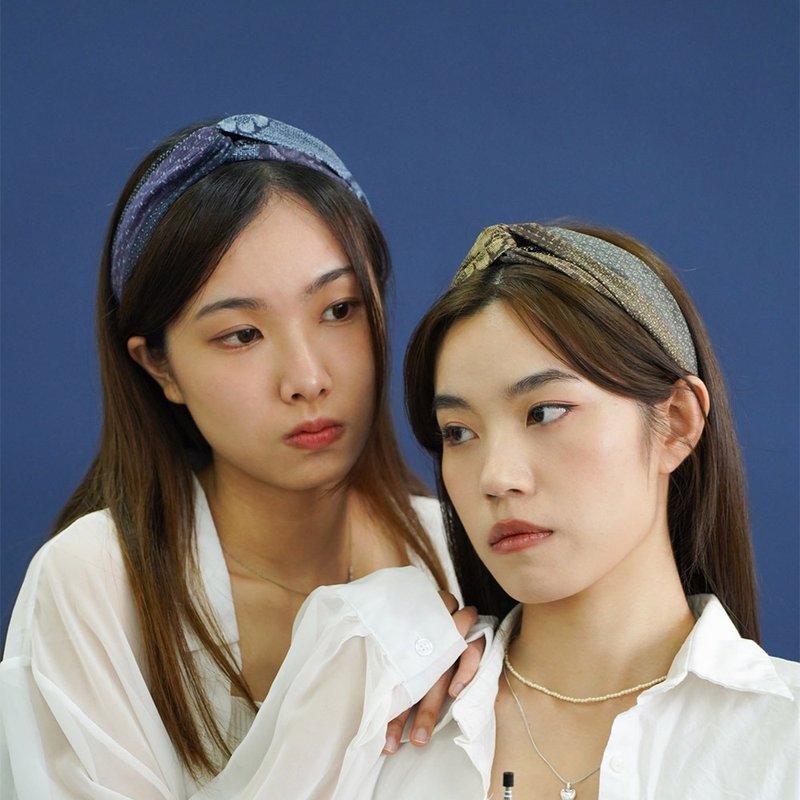 手工发带 / 不羁叛逆 / 京都限定 / 牛仔拼布  / 女装 - 发饰 - 棉．麻 多色