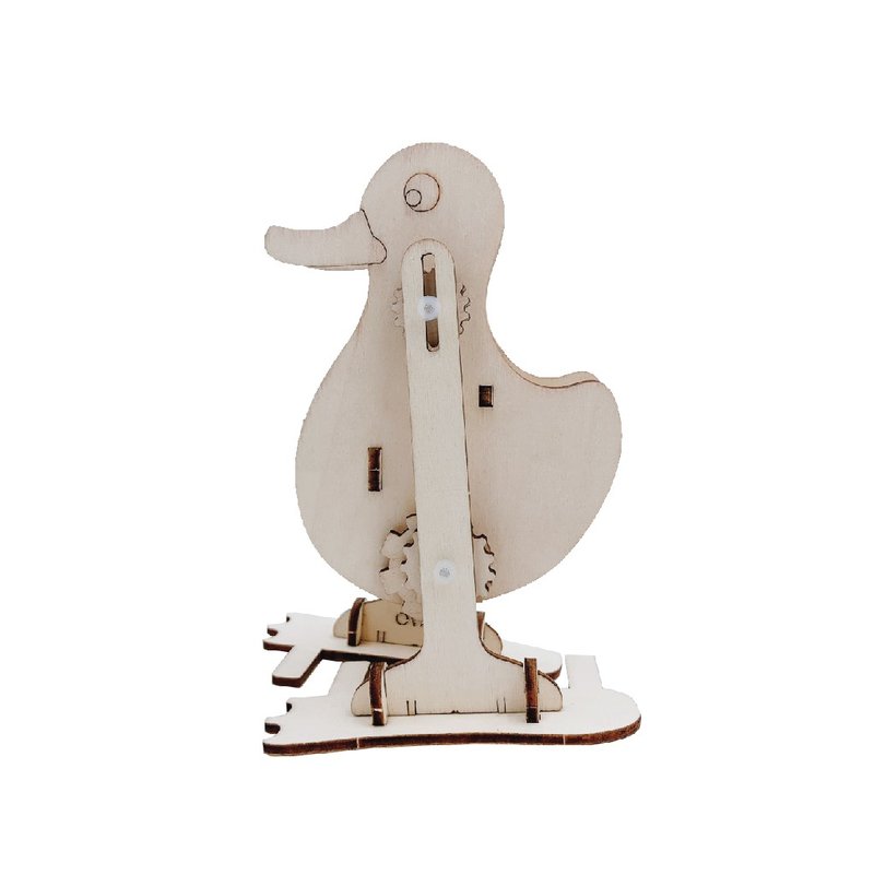 动力小动物-自走波波鸭 - 木工/竹艺/纸艺 - 木头 卡其色