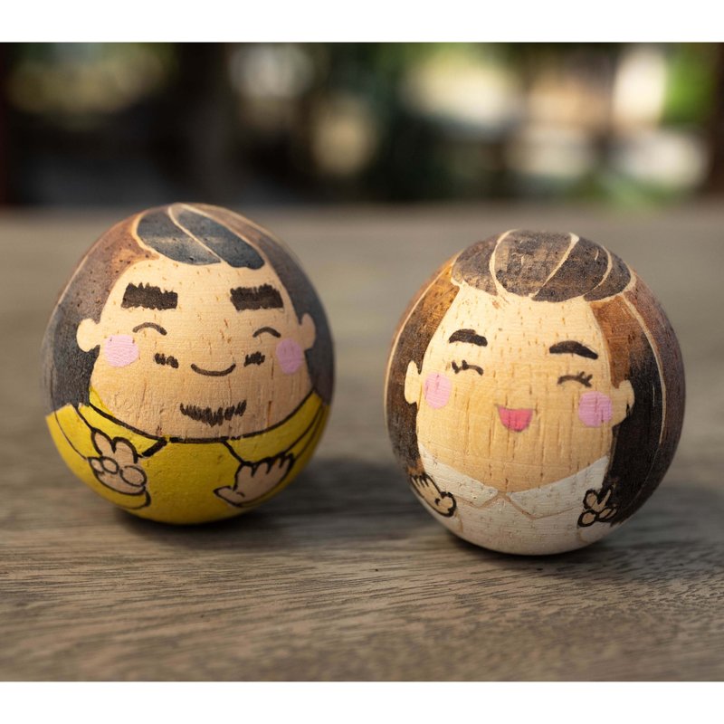 Customized rocking wooden dolls. Hand painting rocking dolls. - 玩偶/公仔 - 木头 多色