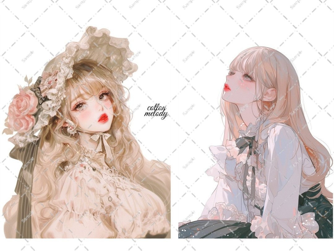 原创贴纸 no.6608 人物贴纸 原创贴纸 人物贴纸 女孩贴纸 原创人物贴纸 - 贴纸 - 纸 