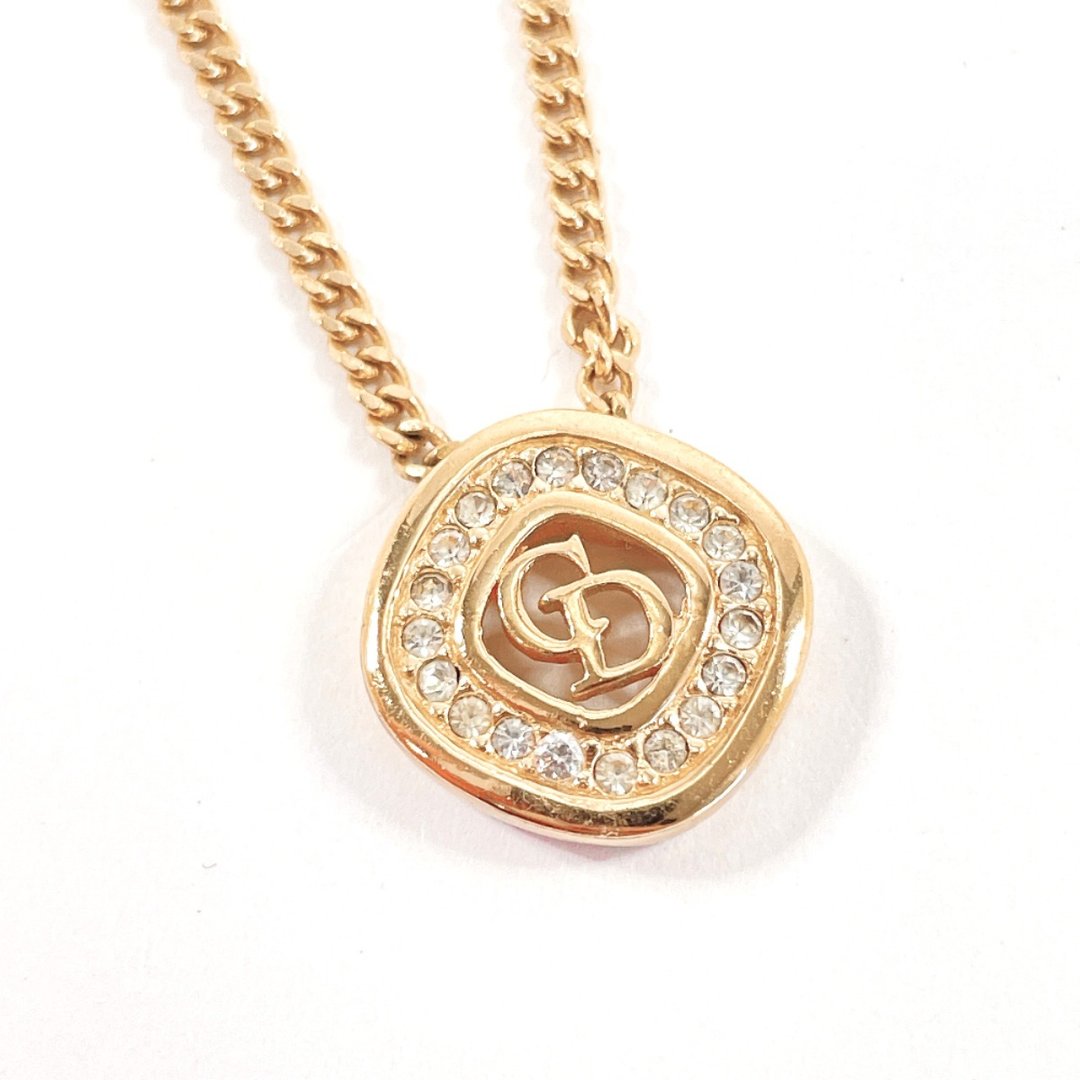 【日本直送 中古美品】Christian Dior 项链 CD Logo 金属/莱茵石 金色 - 项链 - 贵金属 金色