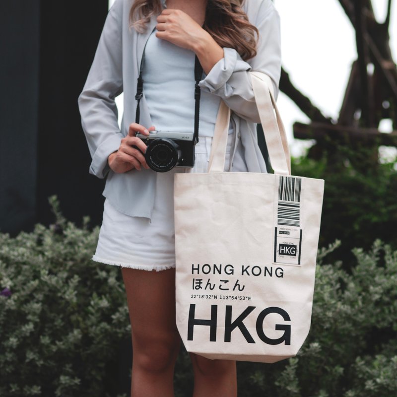 HKG HONG KONG - Canvas Tote Bag - Airport Edition - 其他 - 其他材质 白色