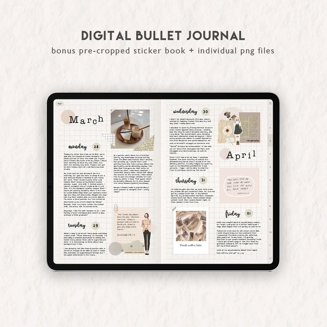 Digital Bullet Journal for GoodNotes Notability Samsung Notes iPad Android - 电子手帐及素材 - 其他材质 