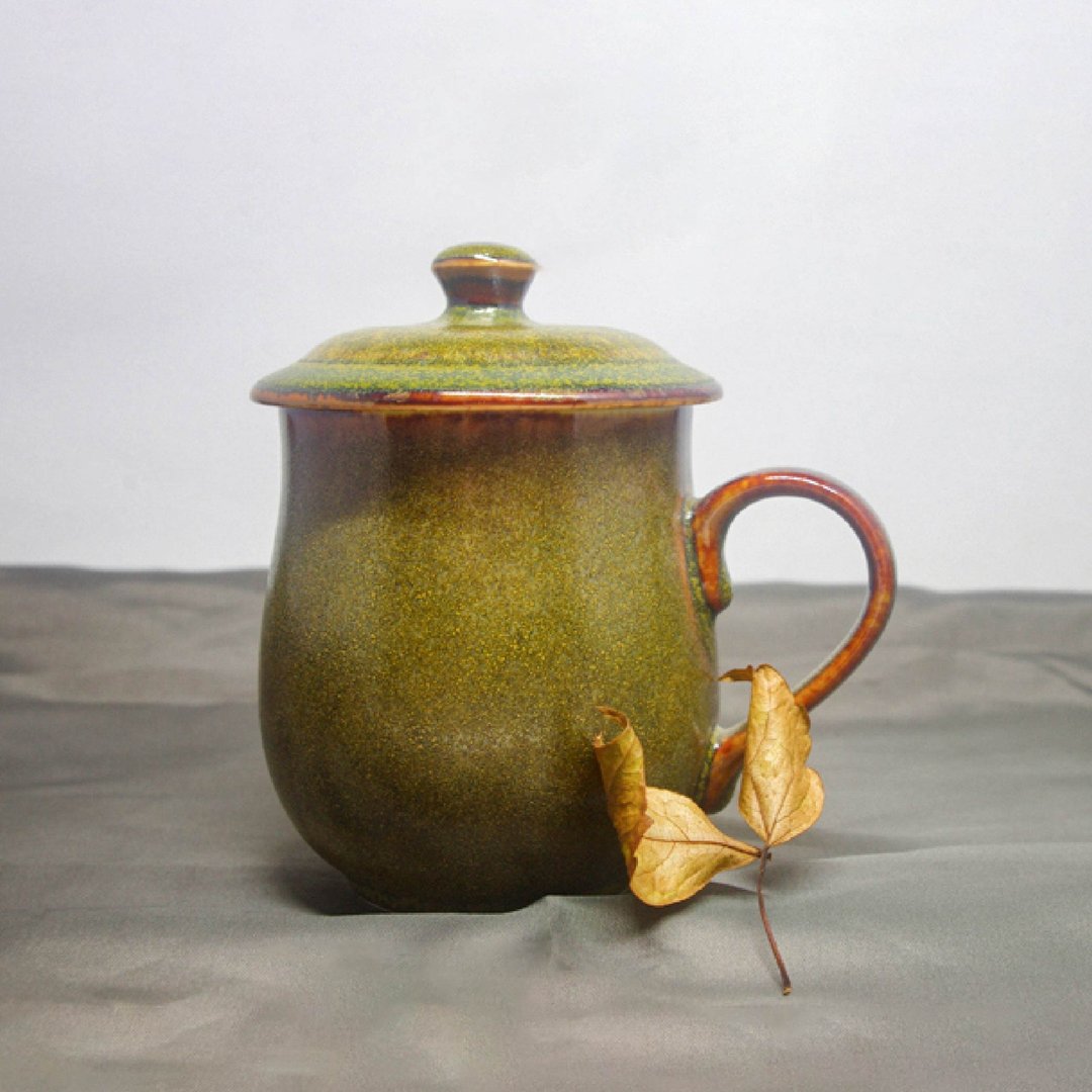 \ 夏日神器 /【莺歌烧】祥亿 - 茶叶末盖杯 - 茶具/茶杯 - 陶 
