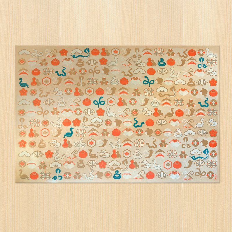 包装纸宝蛇/蛇 - 纸盒/包装盒 - 纸 咖啡色