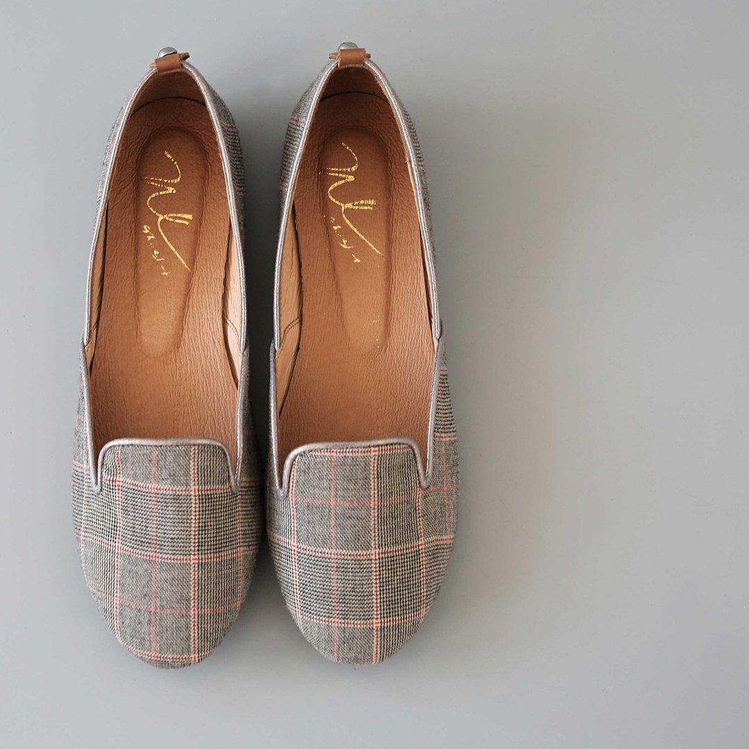 Ashtyn Flats(平底) 英伦系 | WL - 女款牛津鞋/乐福鞋 - 棉 卡其色
