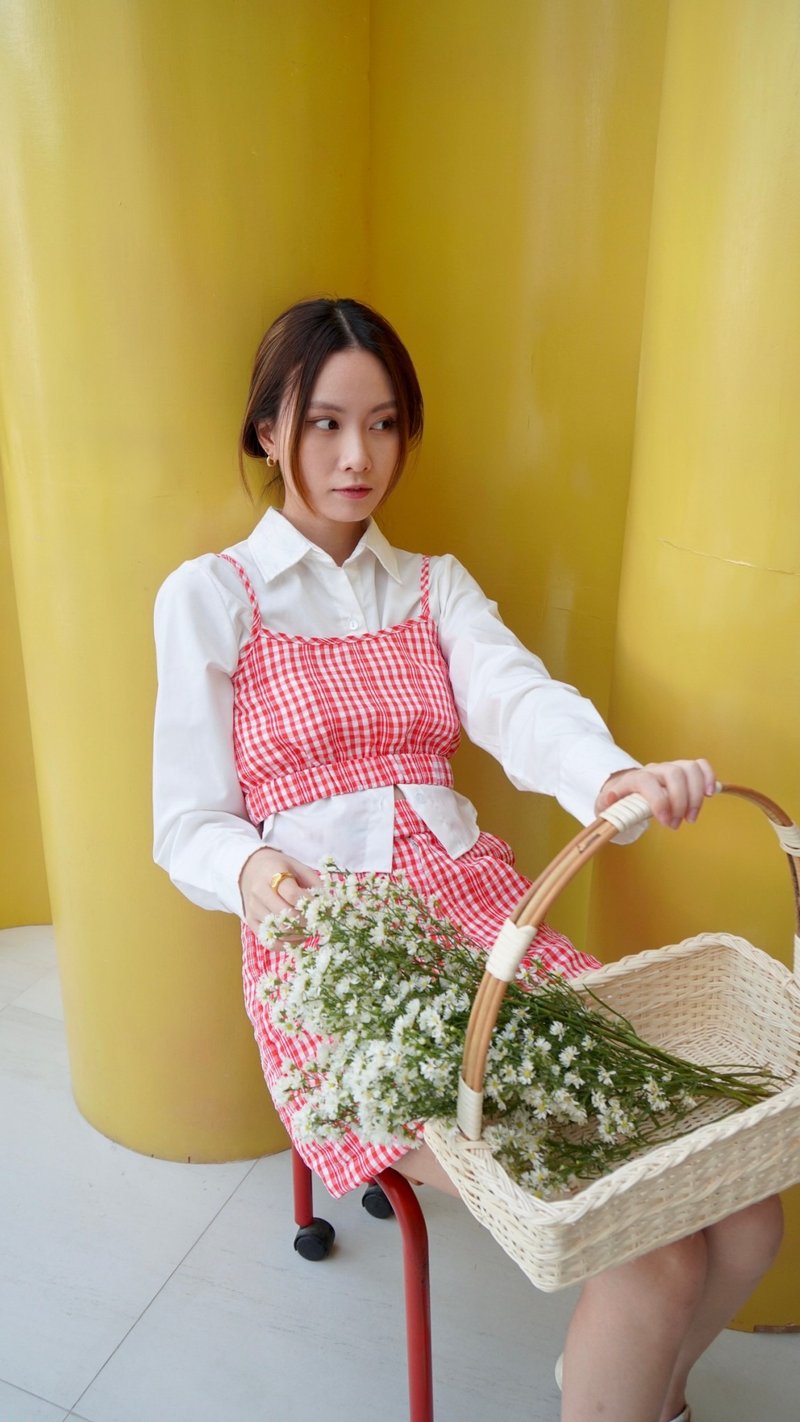 Cloudy scott set - 女装上衣 - 聚酯纤维 红色