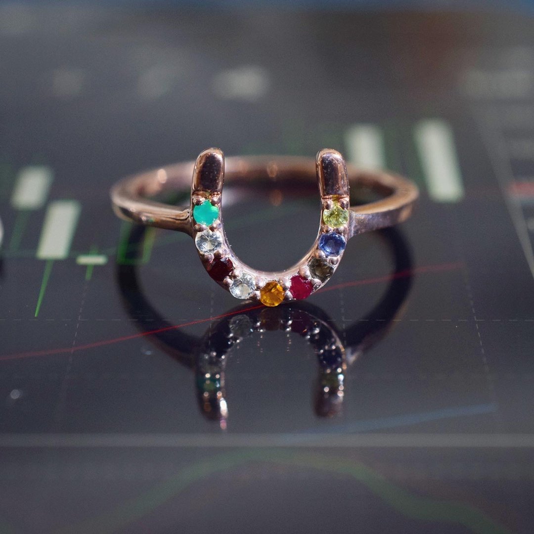 Noppakao Horseshoe Ring #minimsignature R301 - 戒指 - 纯银 