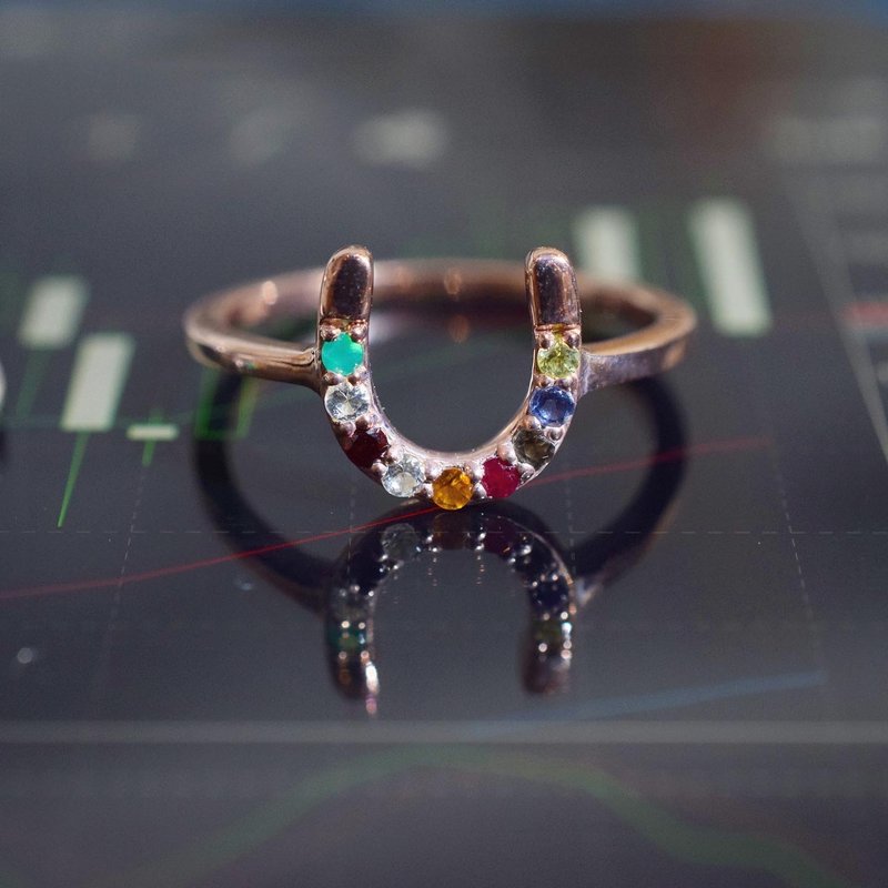 Noppakao Horseshoe Ring #minimsignature R301 - 戒指 - 纯银 