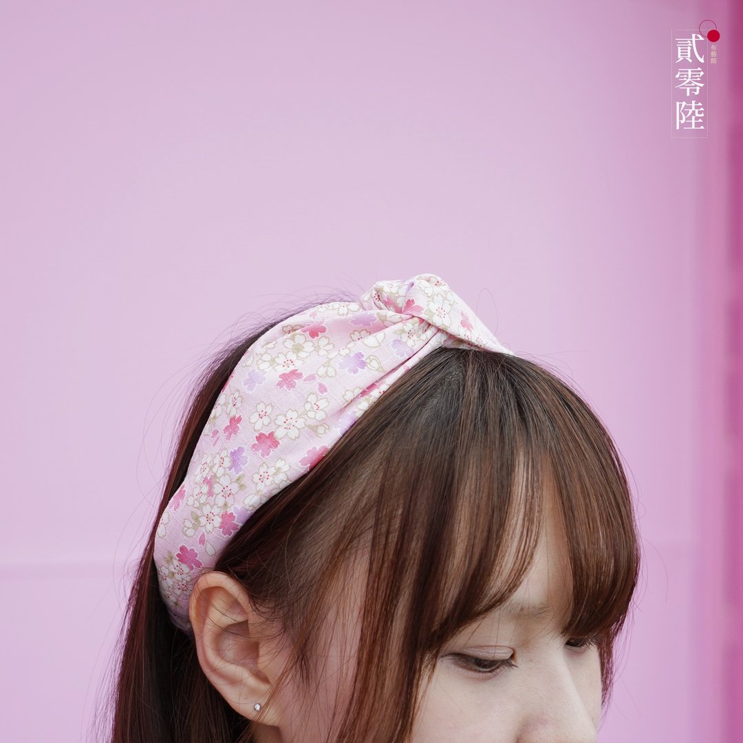 手工发带 / 樱花季节 / 京都限定 / 二色入 / 女装 - 发饰 - 棉 多色