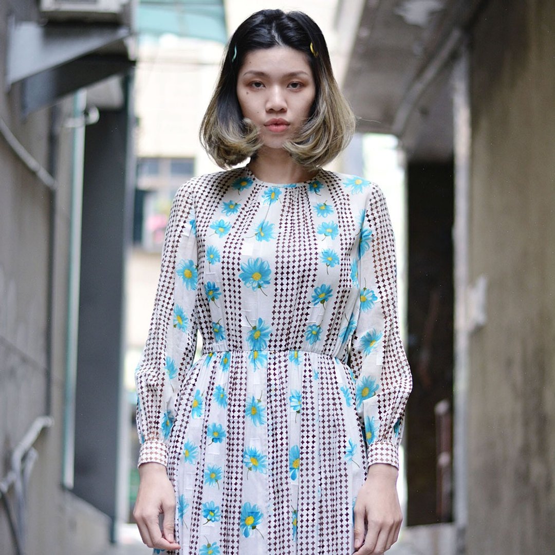 葵  |  古着长袖洋服 - 洋装/连衣裙 - 其他材质 
