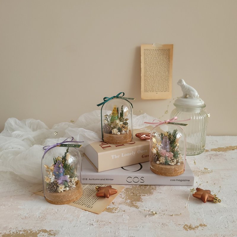 2024圣诞玻璃小景装饰瓶 - 摆饰 - 植物．花 绿色