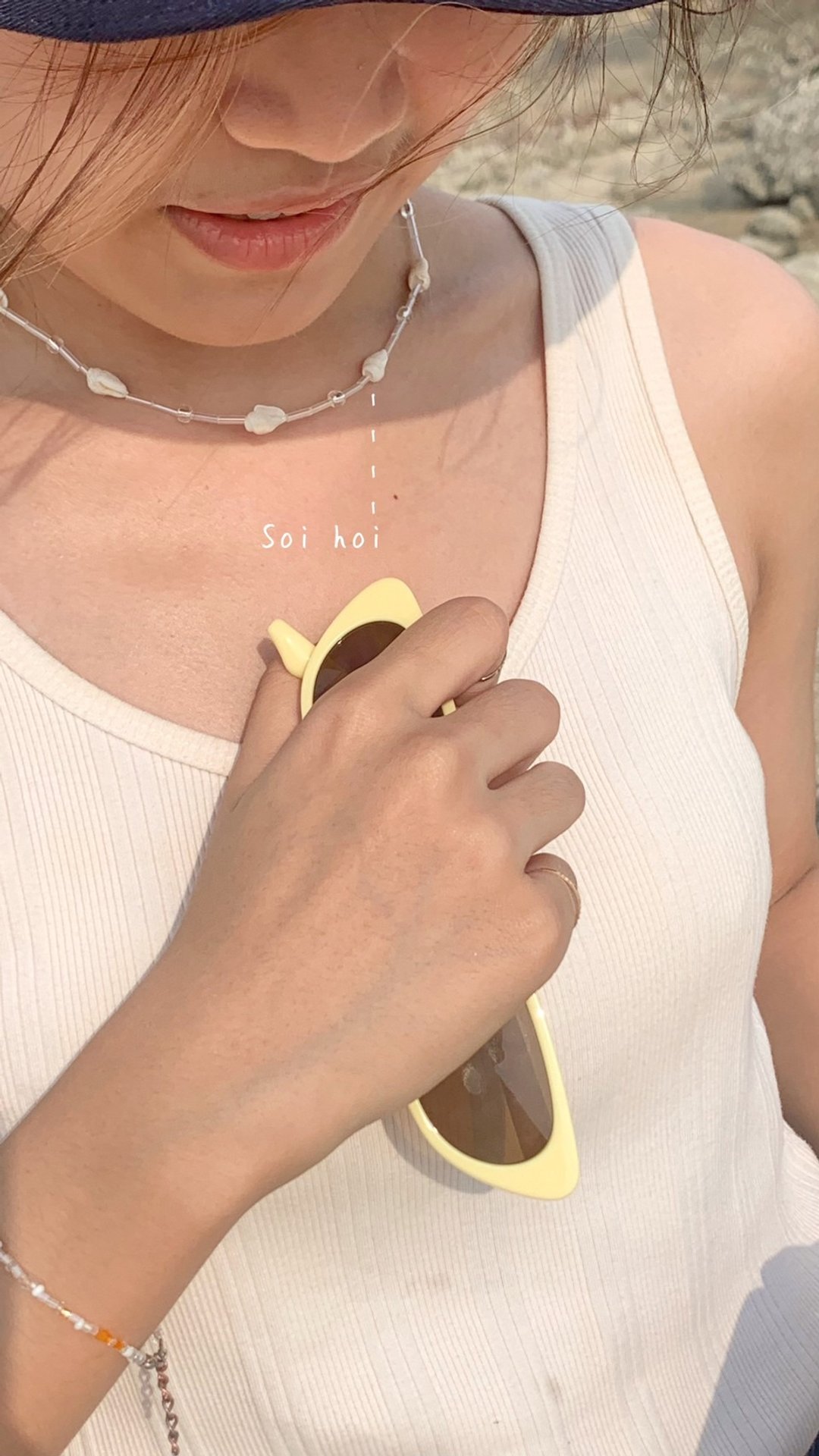 wallah studio :soi hoi necklace - 项链 - 贝壳 白色