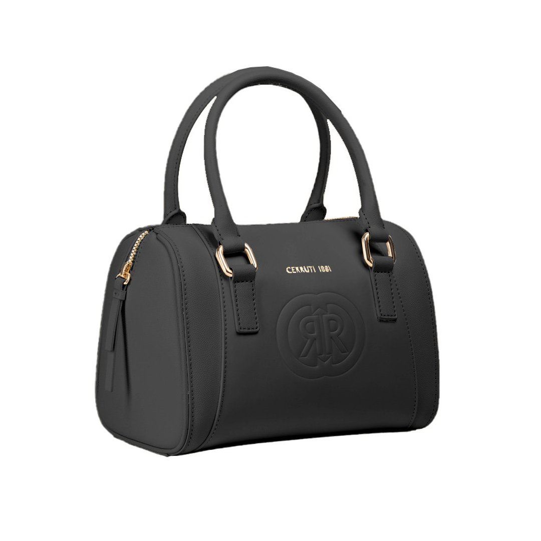 CERRUTI 1881 限量2折 顶级小牛皮手提包/肩背包 全新专柜展示品 - 手提包/手提袋 - 真皮 黑色