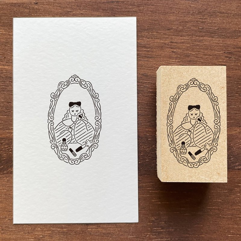 玛尔酱 插画印章 妆扮 橡皮印章 女孩 日本制 a-199 - 印章/印台 - 木头 