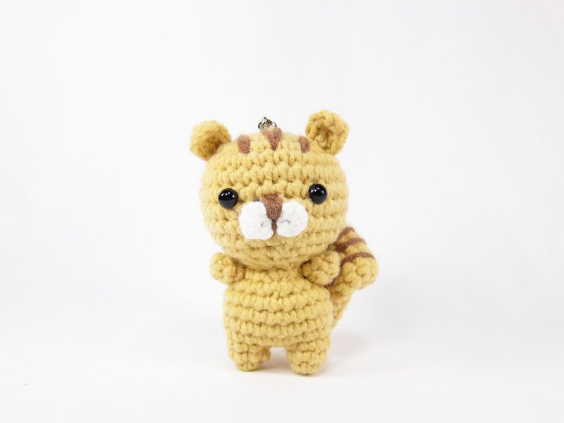 松鼠-钥匙圈-摆件 - 钥匙链/钥匙包 - 其他材质 咖啡色