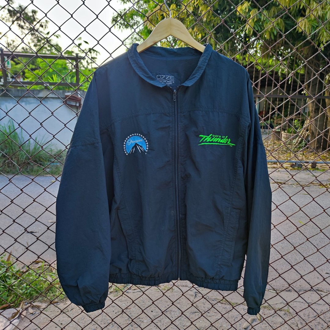 Vintage 90s Days of Thunder Tom Cruise Movie Promo Jacket - 男装外套 - 聚酯纤维 黑色
