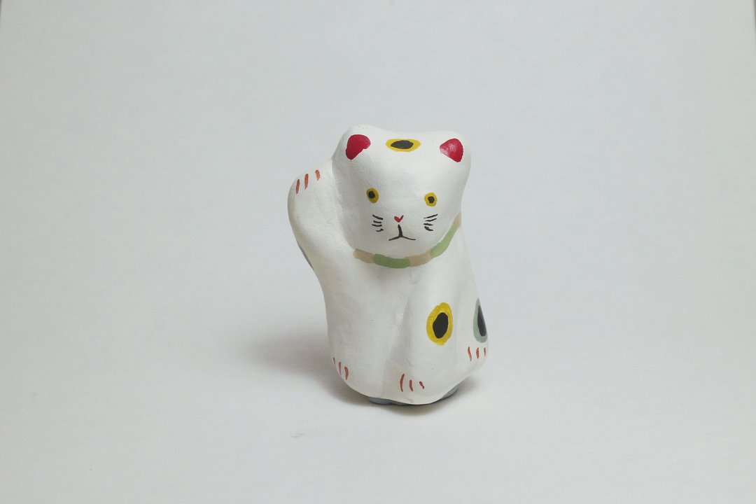 玉记手捏猫 / 招财猫 - 摆饰 - 粘土 