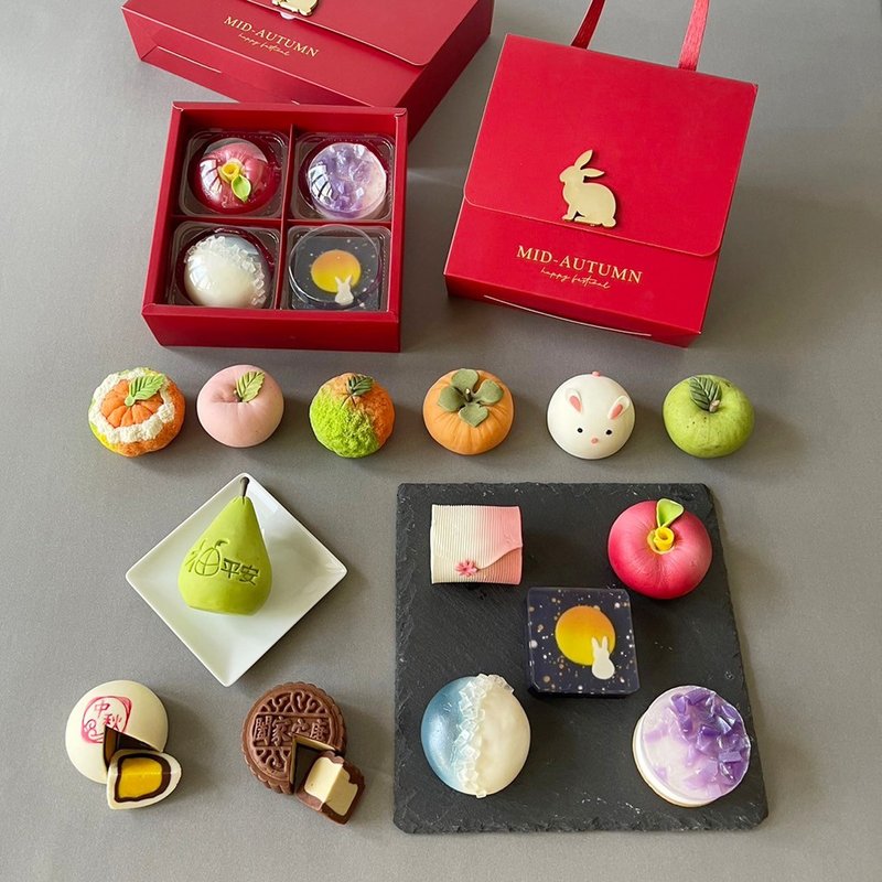 2024年中秋月圆限量香皂礼盒(四入) - 肥皂/手工皂 - 植物．花 