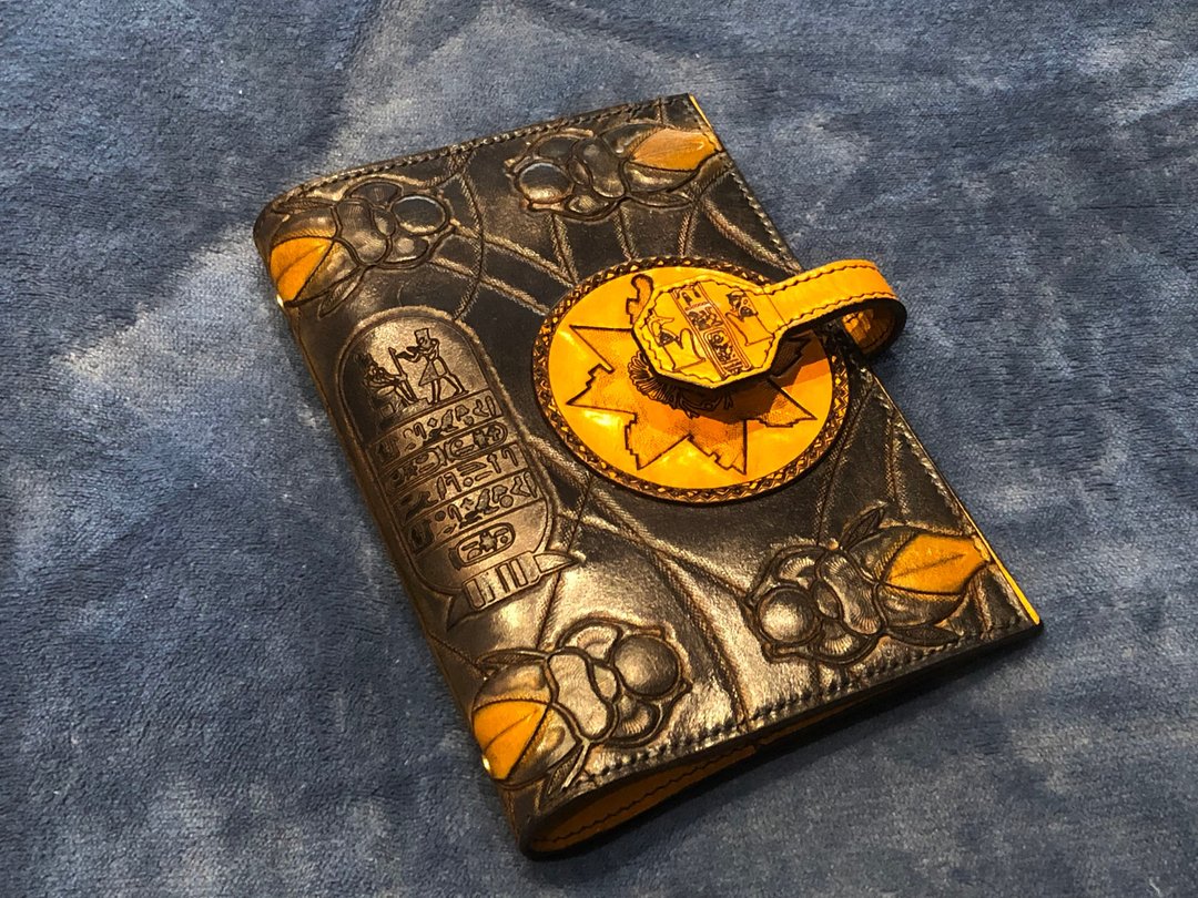 The book of the dead 造型 A6活页6孔真皮笔记本 皮雕造型手帐本 - 笔记本/手帐 - 真皮 灰色