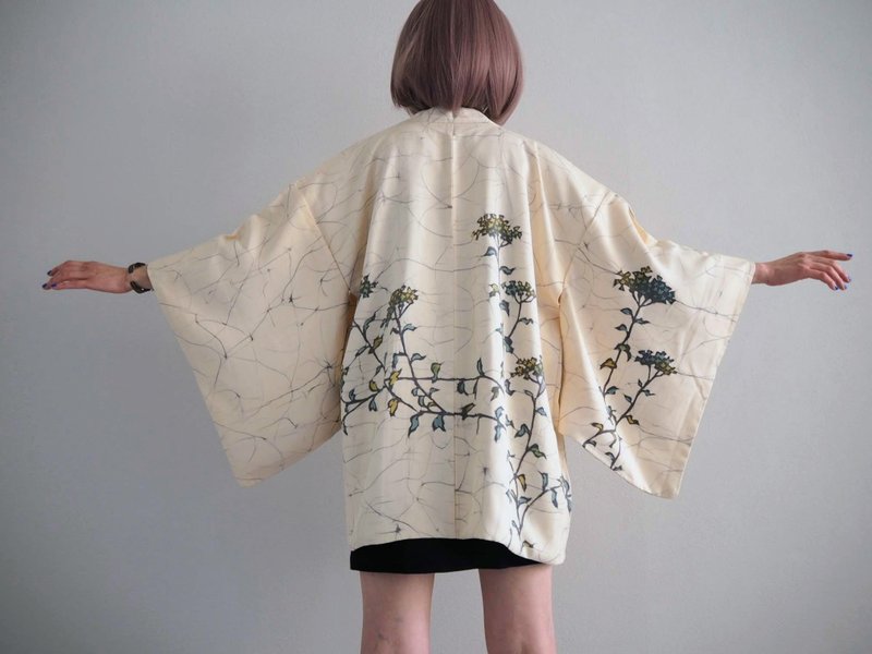 春季夹克、休闲奢华和服夹克 Haori、Fashion Japan、男女皆宜的 - 女装休闲/机能外套 - 丝．绢 