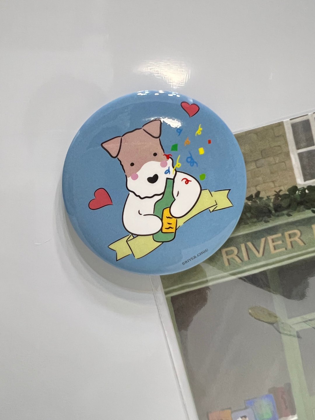 Wirefoxterrier 刚毛猎狐梗 磁铁开瓶器58mm 庆祝 蓝 - 冰箱贴/磁贴 - 不锈钢 蓝色
