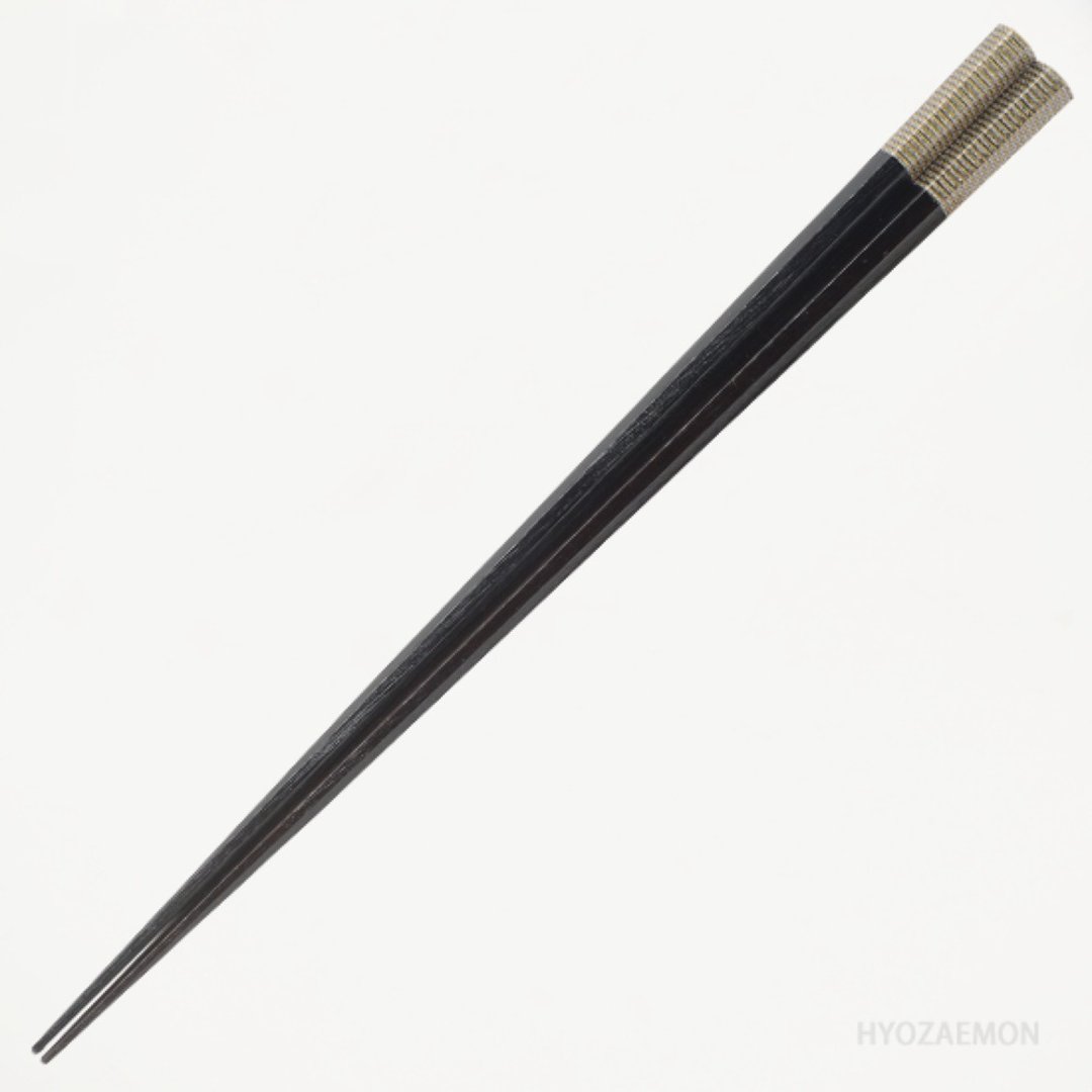 孝左卫门黑漆金线八角大号23.5cm，中号21.5cm - 筷子/筷架 - 木头 