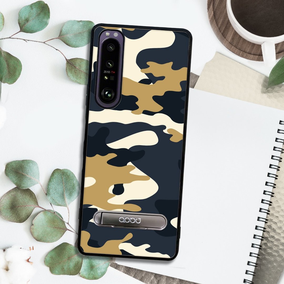 Sony Xperia 1 IV 减震立架手机壳-迷彩 - 手机壳/手机套 - 其他材质 多色