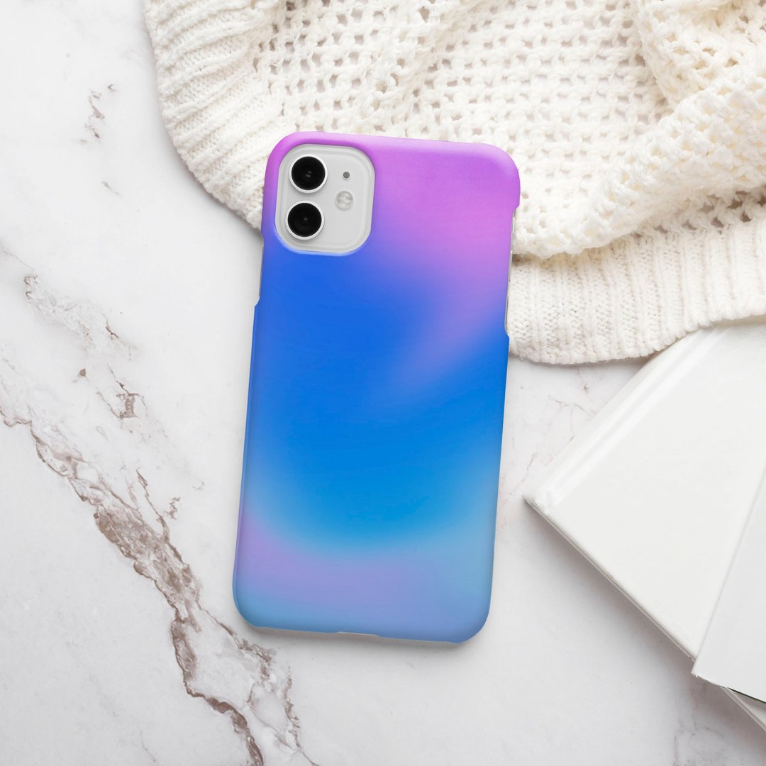 客制手机壳 iPhone 14 13 Pro Matte 粉彩液体2 2粉色蓝色 - 手机壳/手机套 - 塑料 多色