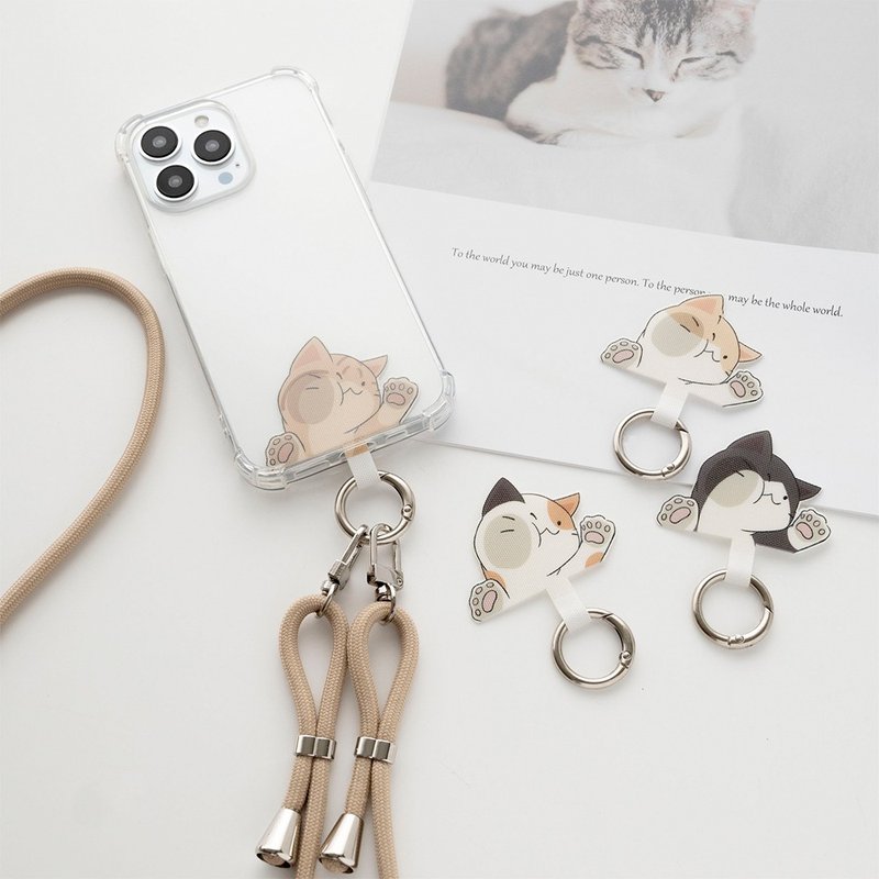 智能手机肩带固定器零件[动物]猫狗肩带支架 FZ03K - 手机配件 - 塑料 咖啡色